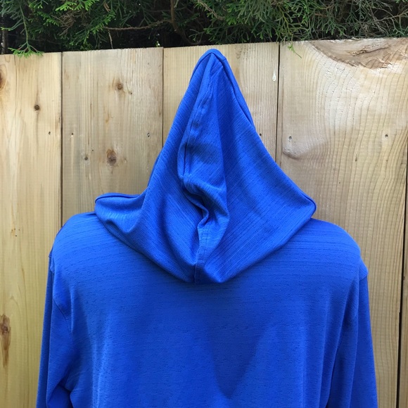 Adidas blue hooded 3/4 sleeve top size medium - Picture 10 of 10